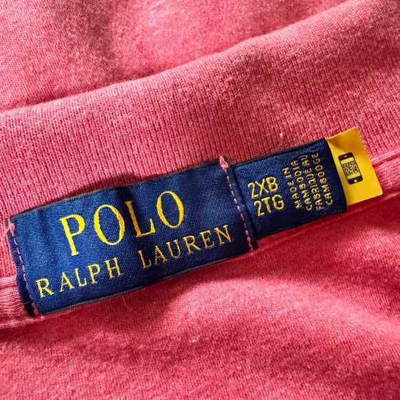 Ralph Lauren Polo Shirt Mens 2XB 2XL Pink Cotton Knit Short Sleeve Soft Touch - Picture 5 of 5